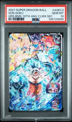 Bandai Dragon Ball Heroes BM6-ASEC2 Son Goku PSA10 Trading Card Collectible - Image 1