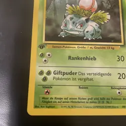 Pokemon Card Ivysaur BISAKNOSP GERMAN 1st Edition Base Set 30/102 Uncommon Clean - Image 5