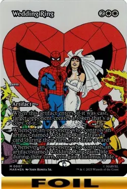 1x - Wedding Ring - FOIL BORDERLESS #07 - Marvel Eternal-Legal - NM MTG - Image 1