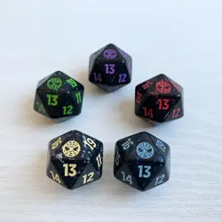 MTG Marvel's Spiderman Spindown Dice Set of 5, five pieces Magic the Gathering - Image 1