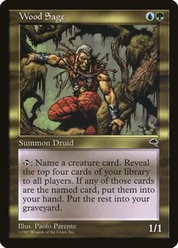 2x Wood Sage Tempest MP MTG - Image 1
