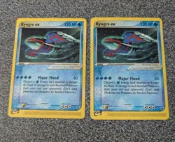 2X POKEMON Kyogre ex 001 Nintendo Power Mag Black Star Promo Cards Unplayed NM - Image 1