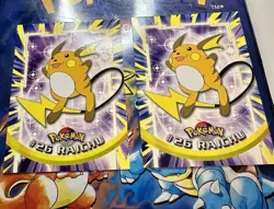 Topps Pokemon TCG Raichu Vintage #26 Set Of Two Black Logo TV Animation Edition - Image 3