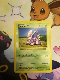 Nidoran M 055/102 Base Set (Shadowless) Regular Vintage Pokemon - Image 1
