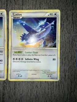 Latios and Latias HGSS10 + HGSS11 Black Star Promo Rare Holo Pokemon Cards LP - Image 3