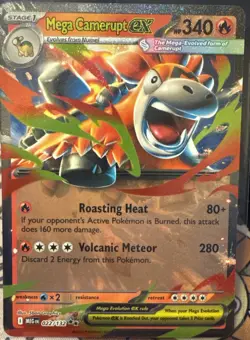 Mega Camerupt ex 022/132 ME01: Mega Evolution Double Rare Pokemon TCG NM - Image 1