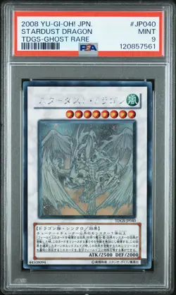 Yugioh Japanese Stardust Dragon Ghost Rare PSA 9 TDGS-JP040 2008 - Image 1