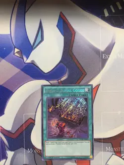 Yugioh 1x Foolish Burial Goods RATE-EN065 Secret Rare 1st Edition Near Mint - Image 1