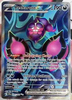 Pecharunt EX 085/064 Full Art Ultra Rare Pokemon Trading Card Game 🌺 - Image 1