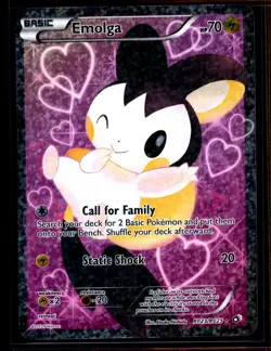 Pokemon TCG Card Emolga RC23/RC25 Full Art Legendary Treasures LP/NM 0408#67 - Image 1