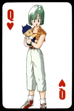 2016 Dragon Ball Z Funimation Poker Cards Bulma & Baby Trunks English #QUEEN - Image 1