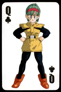 2016 Dragon Ball Z Funimation Poker Cards Bulma English #QUEEN - Image 1
