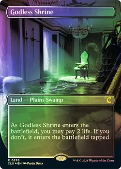 Foil Borderless GODLESS SHRINE Rare R 0276 CLU EN MTG Magic RAVNICA CLUE EDITION - Image 1