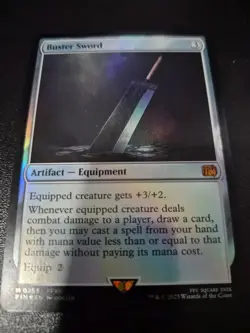 MTG Final Fantasy **FOIL** Buster Sword Never Played - Image 1