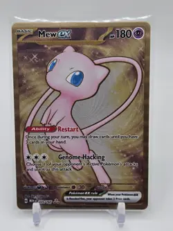 Pokemon Mew EX TCG Metal 205/165 Scarlet & Violet 151 Gold Hyper Rare - Image 1