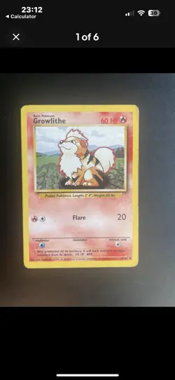 Pokemon TCG Growlithe Non Holo 6 Card Bundle Private Listing Only - Image 3