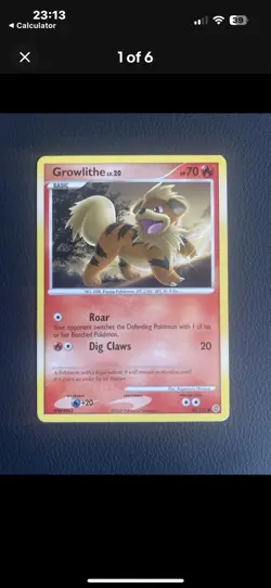 Pokemon TCG Growlithe Non Holo 6 Card Bundle Private Listing Only - Image 5
