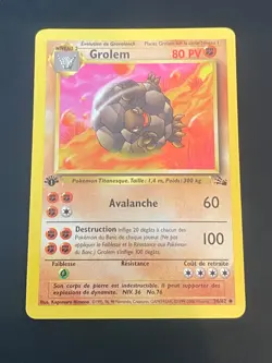 CARTE POKEMON GROLEM 36/62 EDITION 1 FR PEU COMMUNE WIZARDS FOSSILE - NM - Image 1