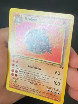 CARTE POKEMON GROLEM 36/62 EDITION 1 FR PEU COMMUNE WIZARDS FOSSILE - NM - Image 2