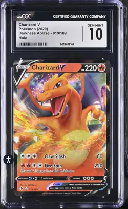 Pokemon Darkness Ablaze 019/189 Charizard V 2020 Ultra Rare CGC 10 GEM MINT - Image 2