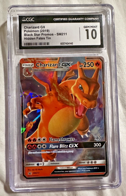 2019 Pokemon Hidden Fates Tin Charizard GX SM211 - CGC 10 GEM MINT - Image 1
