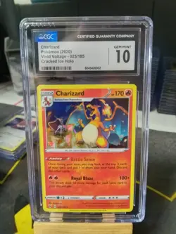 Pokemon Vivid Voltage Charizard Cracked Ice Holo 025/185 CGC 10 GEM MINT - Image 1