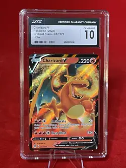 Pokemon TCG Charizard V Brilliant Stars 017/172 Holo Gem Mint 10 CGC - Image 3