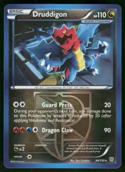 Druddigon (Team Plasma) 94/135 Rare Reverse Holo NM Pokemon Plasma Storm - Image 1