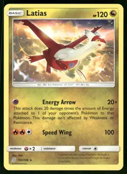 Latias 153/236 Rare Normal NM Pokemon SM - Unified Minds - Image 1