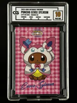 Eevee PONCHO Sylveon CG Pristine 10 Card Database Go CGC PSA Pokemon 2025 - Image 1