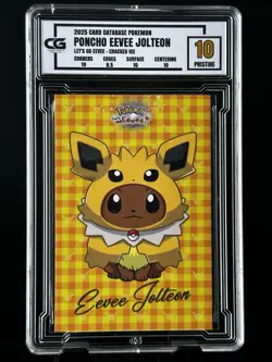 Eevee PONCHO Jolteon CG Pristine 10 Card Database Go CGC PSA Pokemon 2025 - Image 1