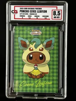 Eevee PONCHO Leafeon CG 8.5 Card Database Go CGC PSA Pokemon 2025 - Image 1