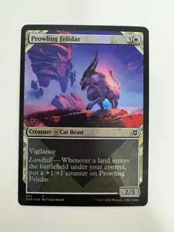 Prowling Felidar Foil Showcase MTG Magic the Gathering Card NM Near Mint ZNR - Image 1