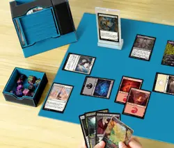 PU Leather Trading Card Deck Storage Box Dice Tower MTG Pokemon TCG Commander - Image 1