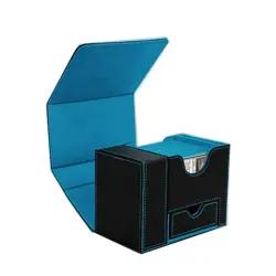 PU Leather Trading Card Deck Storage Box Dice Tower MTG Pokemon TCG Commander - Image 4