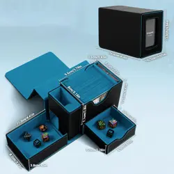 PU Leather Trading Card Deck Storage Box Dice Tower MTG Pokemon TCG Commander - Image 5