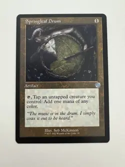 Springleaf Drum Retro Frame MTG Magic the Gathering Card NM Near Mint BRR - Image 1