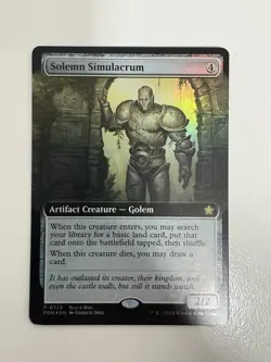 Solemn Simulacrum Foil Borderless Promo MTG Magic the Gathering Card NM Mint FDN - Image 1