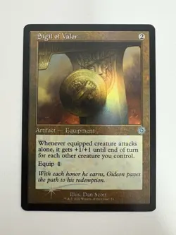 Sigil of Valor Foil Retro Frame MTG Magic the Gathering Card NM Near Mint BRR - Image 1
