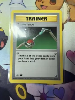 Maintenance 083/102 Base Set Shadowless 1st Edition Vintage Pokemon Near Mint - Image 1