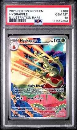 2025 POKEMON DRI EN-DESTINED RIVALS ILLUSTRATION RARE #188 HYDRAPPLE PSA 10 - Image 1