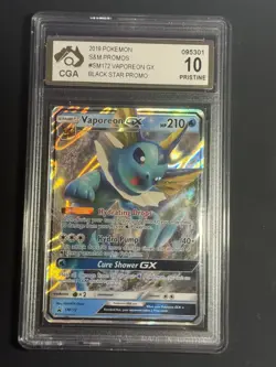 2019 POKEMON BLACK STAR PROMO VAPOREON GX PROMO SM172 HOLO FOIL CGA Pristine - Image 1