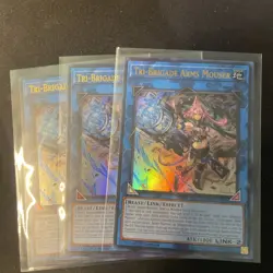 Yugioh! 3x Tri-Brigade Arms Mouser DOOD-EN051 Ultra Rare 1st Ed NM - Image 1