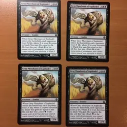 4X GRAY MERCHANT OF APHODEL MAGIC THE GATHERING MTG - Image 1