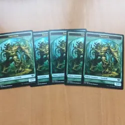5X TREEFOLK, WOLF 2/2 MAGIC THE GATHERING TOKEN - Image 1