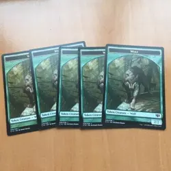 5X TREEFOLK, WOLF 2/2 MAGIC THE GATHERING TOKEN - Image 2