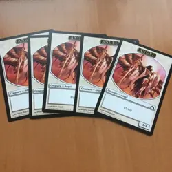 5X ANGEL 4/4 MAGIC THE GATHERING TOKEN - Image 1