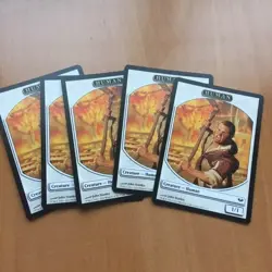5X HUMAN 1/1 MAGIC THE GATHERING TOKEN - Image 1