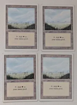 MTG 4 x Revised (3rd Edition ) PLAINS (A) SP - Image 1