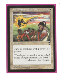 RETRIBUTION OF THE MEEK MTG Visions LP / EX ENGLISH x1 Magic Visions - Image 1